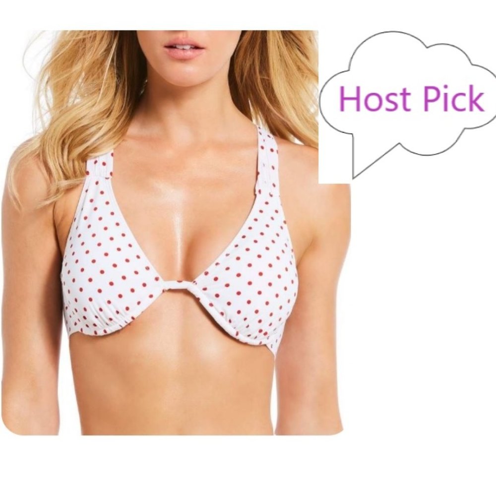 Cremieux Underwired Red Polka Dot Bikini Top